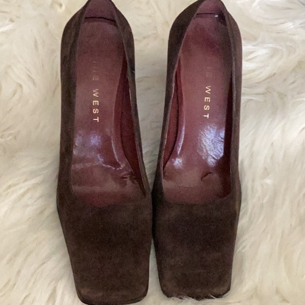 Vintage Nine West Square Toe Heels
